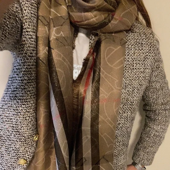 Burberry monogram check scarf